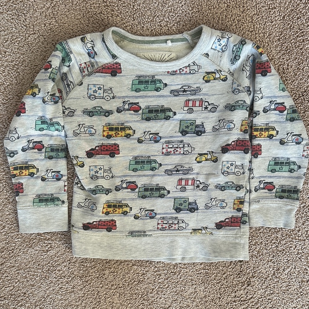 Next Direct Kids Sweatshirt with Colorful Vehicle Print